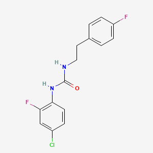 molecular formula C15H13ClF2N2O B4648849 N-(4-CHLORO-2-FLUOROPHENYL)-N'-(4-FLUOROPHENETHYL)UREA 