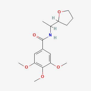 molecular formula C16H23NO5 B4649399 3,4,5-trimethoxy-N-[1-(tetrahydrofuran-2-yl)ethyl]benzamide 