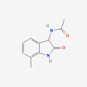 molecular formula C11H12N2O2 B4649444 N-(7-methyl-2-oxo-1,3-dihydroindol-3-yl)acetamide 