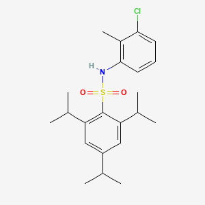 molecular formula C22H30ClNO2S B4649510 N-(3-CHLORO-2-METHYLPHENYL)-2,4,6-TRIS(PROPAN-2-YL)BENZENE-1-SULFONAMIDE 