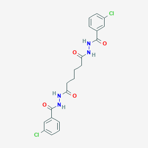 molecular formula C20H20Cl2N4O4 B464954 N'-(3-CHLOROBENZOYL)-6-[(3-CHLOROPHENYL)FORMOHYDRAZIDO]-6-OXOHEXANEHYDRAZIDE 