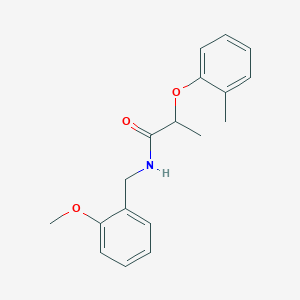 molecular formula C18H21NO3 B4649611 N-[(2-methoxyphenyl)methyl]-2-(2-methylphenoxy)propanamide 