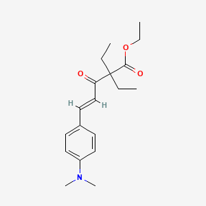 molecular formula C19H27NO3 B4649670 ethyl (4E)-5-[4-(dimethylamino)phenyl]-2,2-diethyl-3-oxopent-4-enoate 