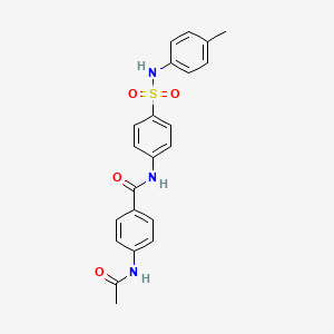 molecular formula C22H21N3O4S B4649846 4-ACETAMIDO-N-{4-[(4-METHYLPHENYL)SULFAMOYL]PHENYL}BENZAMIDE 
