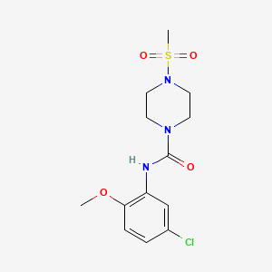 molecular formula C13H18ClN3O4S B4649980 N-(5-CHLORO-2-METHOXYPHENYL)-4-METHANESULFONYLPIPERAZINE-1-CARBOXAMIDE 