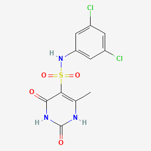 molecular formula C11H9Cl2N3O4S B4650115 N-(3,5-dichlorophenyl)-2-hydroxy-4-methyl-6-oxo-1,6-dihydropyrimidine-5-sulfonamide 