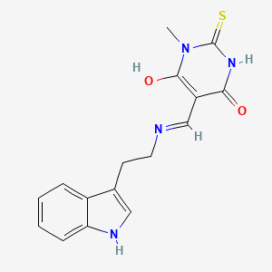 molecular formula C16H16N4O2S B4650122 (5Z)-5-({[2-(1H-indol-3-yl)ethyl]amino}methylidene)-1-methyl-2-thioxodihydropyrimidine-4,6(1H,5H)-dione 