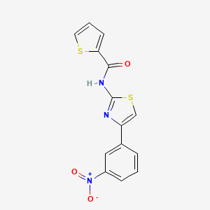 molecular formula C14H9N3O3S2 B4650180 N-[4-(3-nitrophenyl)-1,3-thiazol-2-yl]thiophene-2-carboxamide 