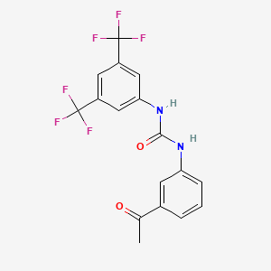 molecular formula C17H12F6N2O2 B4650587 1-(3-Acetylphenyl)-3-[3,5-bis(trifluoromethyl)phenyl]urea 