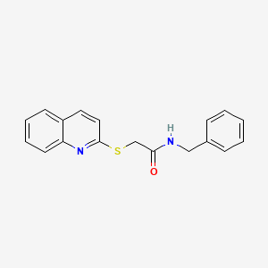 molecular formula C18H16N2OS B4650603 N-benzyl-2-quinolin-2-ylsulfanylacetamide 