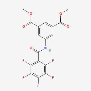 molecular formula C17H10F5NO5 B4650681 DIMETHYL 5-[(2,3,4,5,6-PENTAFLUOROBENZOYL)AMINO]ISOPHTHALATE 