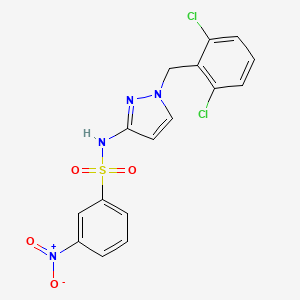 molecular formula C16H12Cl2N4O4S B4650704 N~1~-[1-(2,6-DICHLOROBENZYL)-1H-PYRAZOL-3-YL]-3-NITRO-1-BENZENESULFONAMIDE 