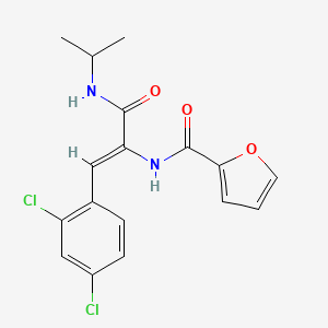 molecular formula C17H16Cl2N2O3 B4650834 N-[(Z)-1-(2,4-dichlorophenyl)-3-oxo-3-(propan-2-ylamino)prop-1-en-2-yl]furan-2-carboxamide 