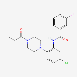 molecular formula C20H21ClIN3O2 B4650896 N-[5-chloro-2-(4-propanoylpiperazin-1-yl)phenyl]-3-iodobenzamide 