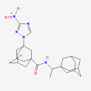 molecular formula C25H35N5O3 B4650915 N~1~-[1-(1-ADAMANTYL)ETHYL]-3-(3-NITRO-1H-1,2,4-TRIAZOL-1-YL)-1-ADAMANTANECARBOXAMIDE 