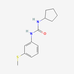 molecular formula C13H18N2OS B4650953 N-CYCLOPENTYL-N'-[3-(METHYLSULFANYL)PHENYL]UREA 