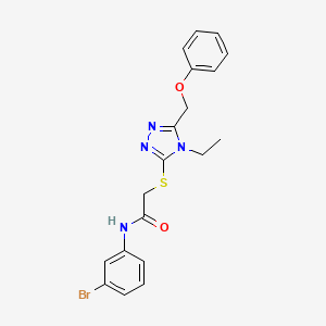 molecular formula C19H19BrN4O2S B4651010 N-(3-bromophenyl)-2-{[4-ethyl-5-(phenoxymethyl)-4H-1,2,4-triazol-3-yl]sulfanyl}acetamide 
