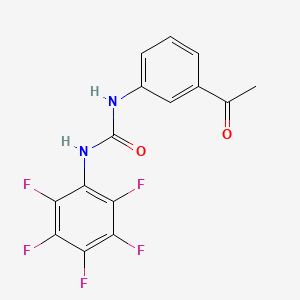 molecular formula C15H9F5N2O2 B4651025 N-(3-ACETYLPHENYL)-N'-(2,3,4,5,6-PENTAFLUOROPHENYL)UREA 