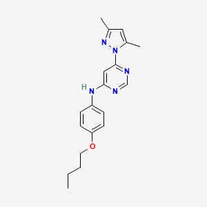 molecular formula C19H23N5O B4651234 N-(4-butoxyphenyl)-6-(3,5-dimethylpyrazol-1-yl)pyrimidin-4-amine 
