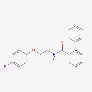 molecular formula C21H18FNO2 B4651304 N-[2-(4-FLUOROPHENOXY)ETHYL]-[1,1'-BIPHENYL]-2-CARBOXAMIDE 