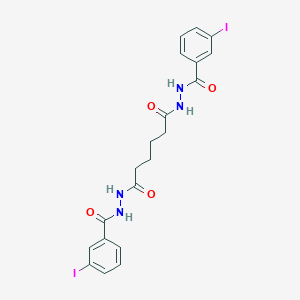 molecular formula C20H20I2N4O4 B465133 N'-(3-IODOBENZOYL)-6-[(3-IODOPHENYL)FORMOHYDRAZIDO]-6-OXOHEXANEHYDRAZIDE 