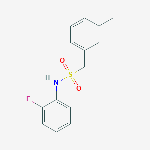 molecular formula C14H14FNO2S B4651373 N-(2-fluorophenyl)-1-(3-methylphenyl)methanesulfonamide 