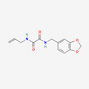 molecular formula C13H14N2O4 B4651395 N'-[(2H-1,3-BENZODIOXOL-5-YL)METHYL]-N-(PROP-2-EN-1-YL)ETHANEDIAMIDE 