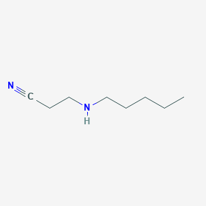 molecular formula C8H16N2 B046515 3-(Pentylamino)propanenitrile CAS No. 59676-91-4