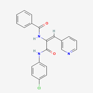 molecular formula C21H16ClN3O2 B4651620 N-[(E)-3-(4-chloroanilino)-3-oxo-1-pyridin-3-ylprop-1-en-2-yl]benzamide 