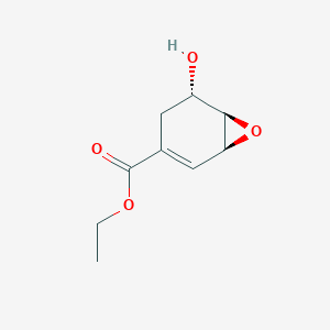 molecular formula C9H12O4 B046517 Ethyl (1S,5S,6R)-5-hydroxy-7-oxabicyclo[4.1.0]hept-2-ene-3-carboxylate CAS No. 347378-67-0