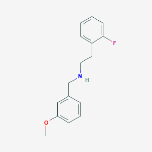 molecular formula C16H18FNO B4651707 N-(2-FLUOROPHENETHYL)-N-(3-METHOXYBENZYL)AMINE 