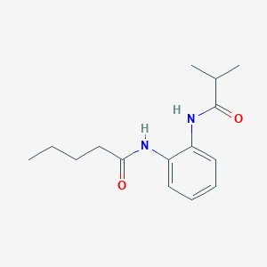molecular formula C15H22N2O2 B4651732 N-{2-[(2-methylpropanoyl)amino]phenyl}pentanamide 