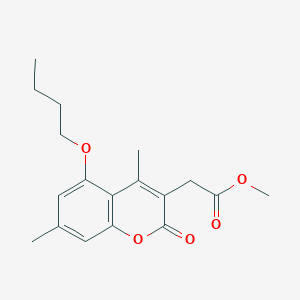 molecular formula C18H22O5 B4651862 methyl 2-(5-butoxy-4,7-dimethyl-2-oxo-2H-chromen-3-yl)acetate 