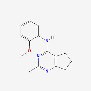 molecular formula C15H17N3O B4651919 N-(2-METHOXYPHENYL)-2-METHYL-5H,6H,7H-CYCLOPENTA[D]PYRIMIDIN-4-AMINE 