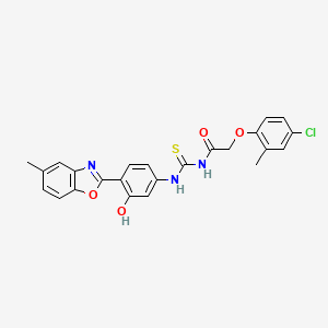 molecular formula C24H20ClN3O4S B4652027 acetamide,2-(4-chloro-2-methylphenoxy)-N-[[[3-hydroxy-4-(5-methyl-2-benzoxazolyl)phenyl]amino]thioxomethyl]- 