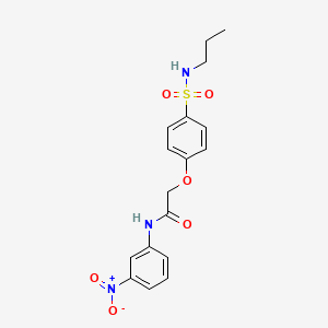 molecular formula C17H19N3O6S B4652062 N-(3-nitrophenyl)-2-[4-(propylsulfamoyl)phenoxy]acetamide 