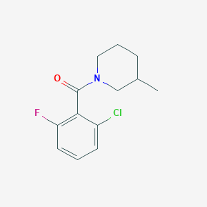 molecular formula C13H15ClFNO B4652253 (2-CHLORO-6-FLUOROPHENYL)(3-METHYLPIPERIDINO)METHANONE 
