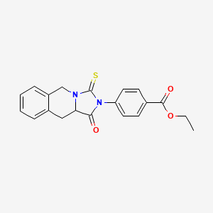 molecular formula C20H18N2O3S B4652539 ETHYL 4-[1-OXO-3-THIOXO-1,5,10,10A-TETRAHYDROIMIDAZO[1,5-B]ISOQUINOLIN-2(3H)-YL]BENZOATE 