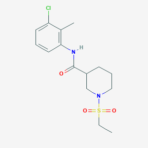 molecular formula C15H21ClN2O3S B4652557 N-(3-chloro-2-methylphenyl)-1-(ethylsulfonyl)piperidine-3-carboxamide 