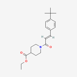 molecular formula C21H29NO3 B4652587 ethyl 1-[(E)-3-(4-tert-butylphenyl)prop-2-enoyl]piperidine-4-carboxylate 