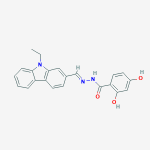 molecular formula C22H19N3O3 B465260 N'-[(9-ethyl-9H-carbazol-2-yl)methylene]-2,4-dihydroxybenzohydrazide CAS No. 304481-64-9