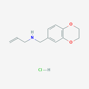 molecular formula C12H16ClNO2 B4652647 N-(2,3-dihydro-1,4-benzodioxin-6-ylmethyl)prop-2-en-1-amine;hydrochloride 