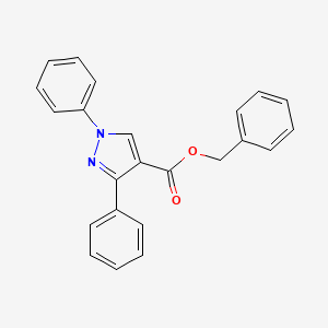 molecular formula C23H18N2O2 B4652675 Benzyl 1,3-diphenylpyrazole-4-carboxylate 