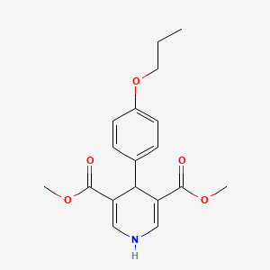 molecular formula C18H21NO5 B4652722 Dimethyl 4-(4-propoxyphenyl)-1,4-dihydropyridine-3,5-dicarboxylate 