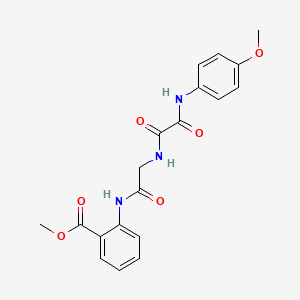 molecular formula C19H19N3O6 B4652743 Methyl 2-[[2-[[2-(4-methoxyanilino)-2-oxoacetyl]amino]acetyl]amino]benzoate 