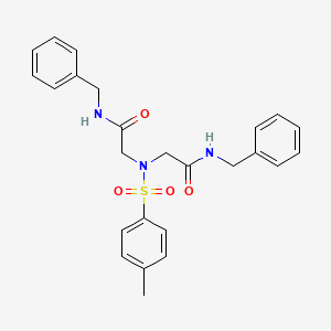 molecular formula C25H27N3O4S B4652910 N-benzyl-2-[[2-(benzylamino)-2-oxoethyl]-(4-methylphenyl)sulfonylamino]acetamide 