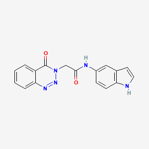molecular formula C17H13N5O2 B4652983 N-(1H-indol-5-yl)-2-(4-oxo-1,2,3-benzotriazin-3(4H)-yl)acetamide 