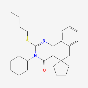 molecular formula C26H34N2OS B4652995 2-(butylsulfanyl)-3-cyclohexyl-3H-spiro[benzo[h]quinazoline-5,1'-cyclopentan]-4(6H)-one CAS No. 5705-11-3