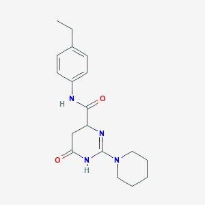 molecular formula C18H24N4O2 B4653054 N-(4-ethylphenyl)-6-oxo-2-(piperidin-1-yl)-3,4,5,6-tetrahydropyrimidine-4-carboxamide 