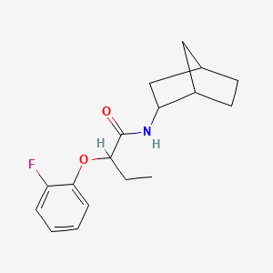 molecular formula C17H22FNO2 B4653245 N-(bicyclo[2.2.1]hept-2-yl)-2-(2-fluorophenoxy)butanamide 